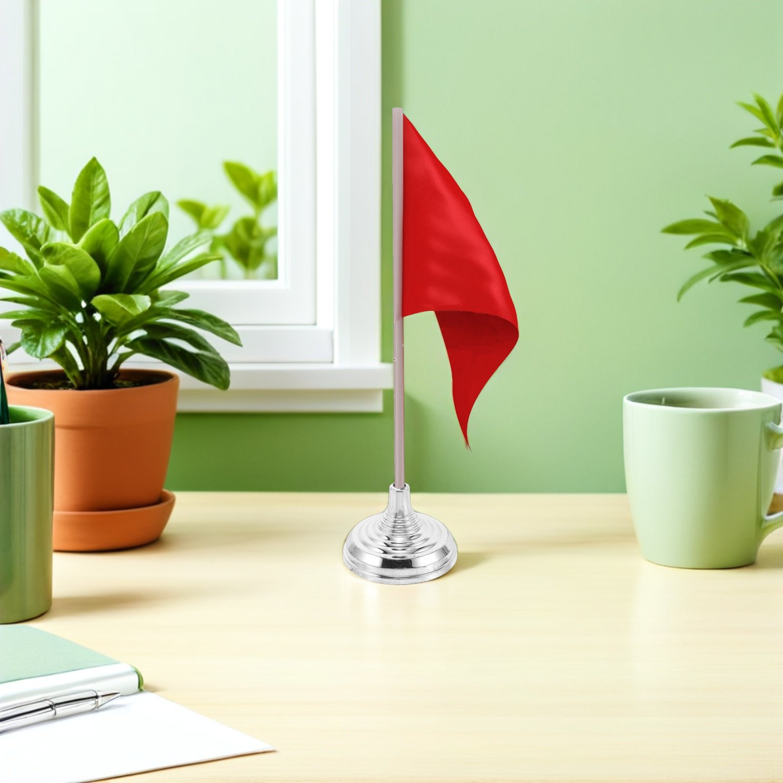 12Pcs Silver Mini Desk Flag St - Office Furniture Brands ulasan dan harga