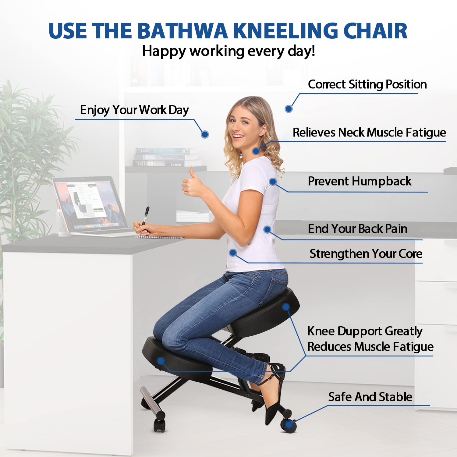 Kneeling Chair Ergonomic for O - Furniture Chairs For Office ulasan dan harga