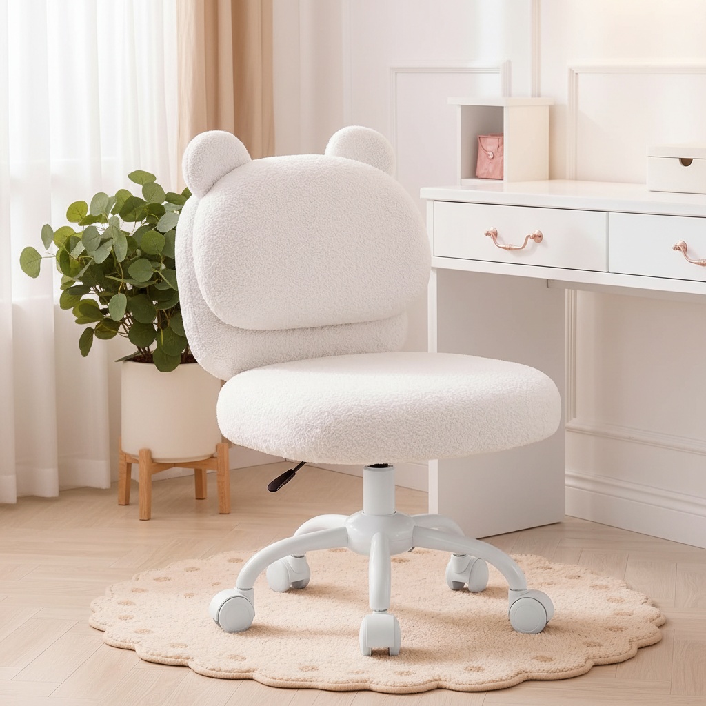 Vanity Chair, Cute Desk Chair, - Office Furniture Hon ulasan dan harga