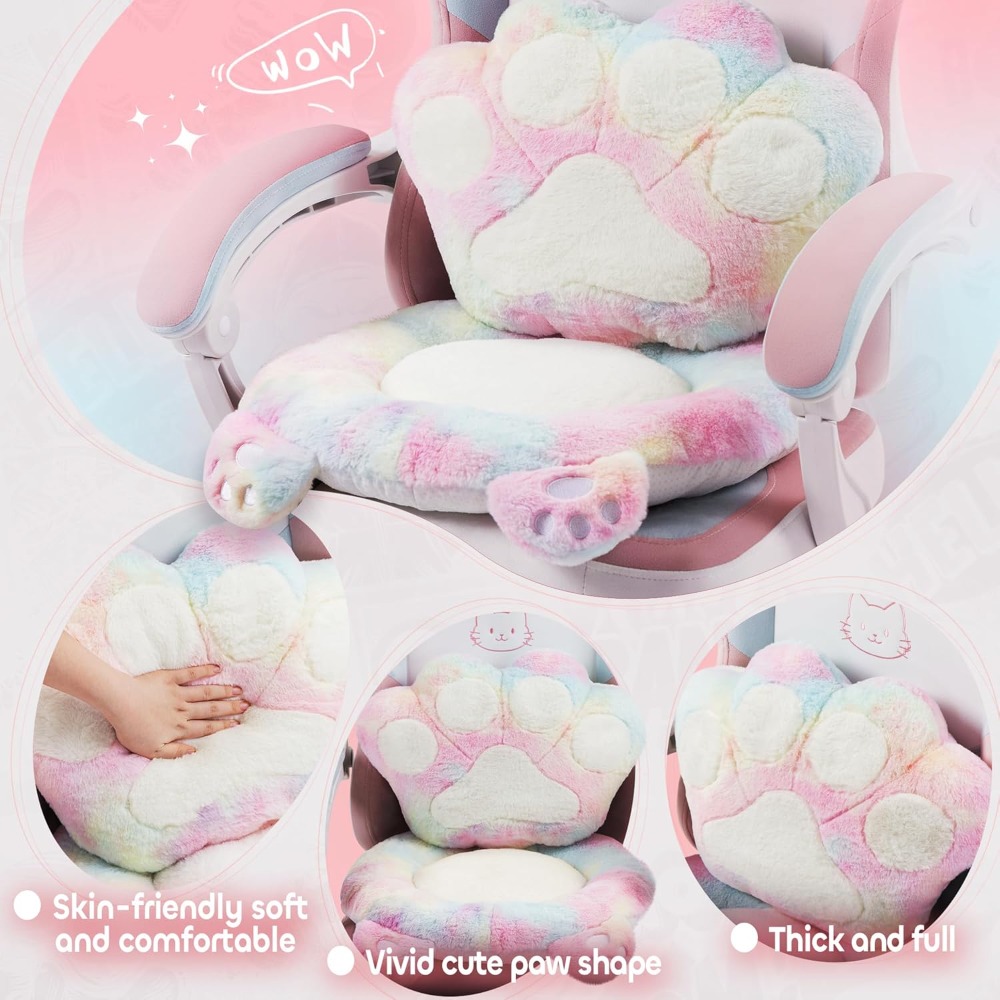 Gaming Chair Cute with Cat Ear - Office Footrest Cushion ulasan dan harga