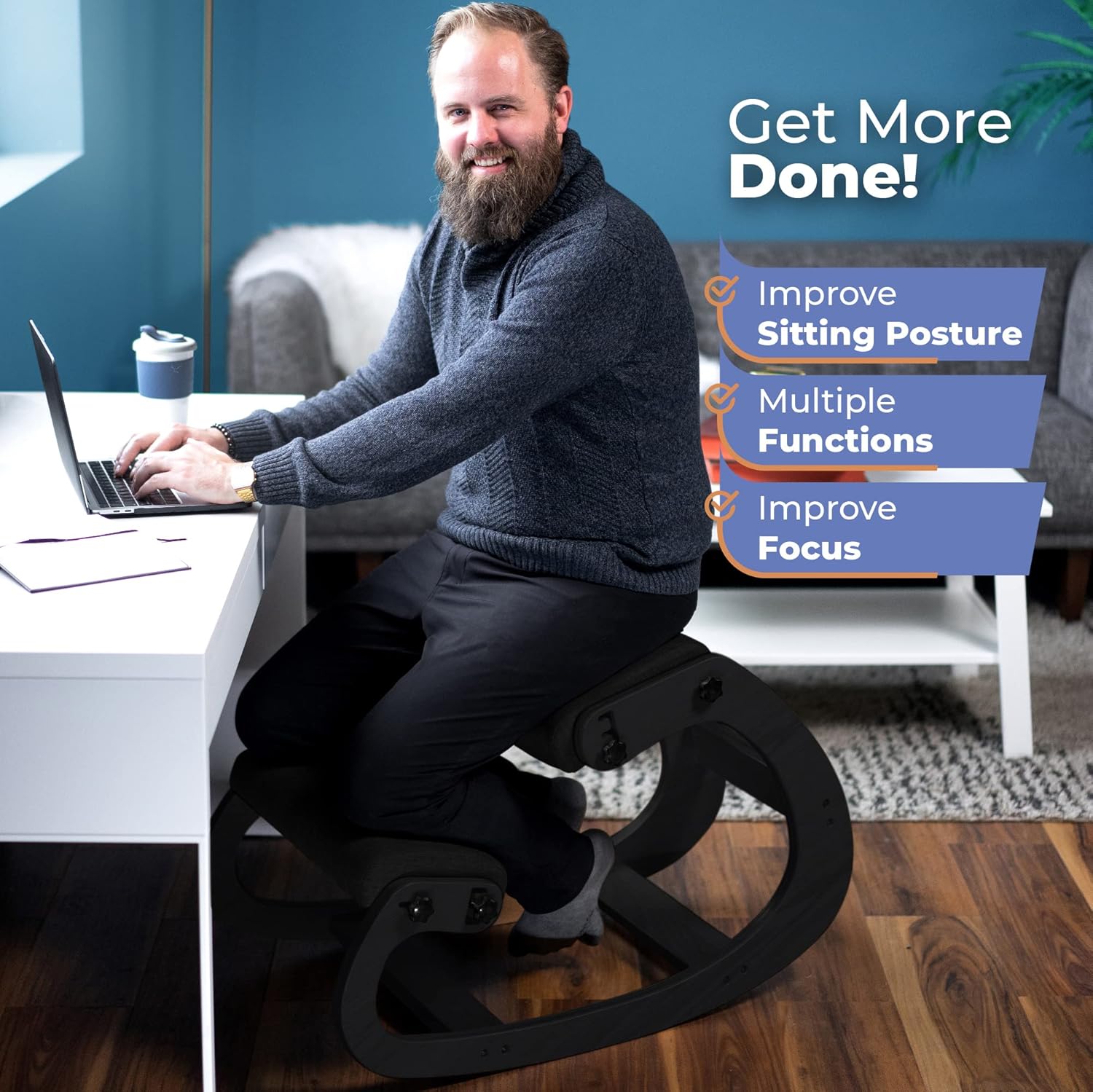 Ergonomic Wooden Kneeling Chai - Furniture Chairs For Office ulasan dan harga