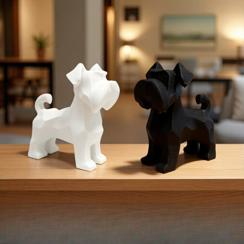 Schnauzer Dogs Figurines Resin - Office Furniture Hon ulasan dan harga