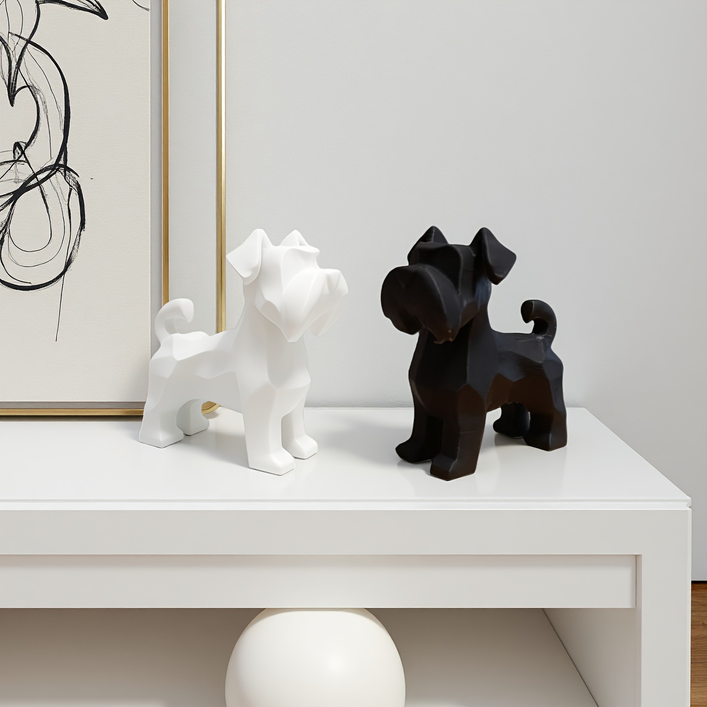 Schnauzer Dogs Figurines Resin - Office Furniture Hon ulasan dan harga