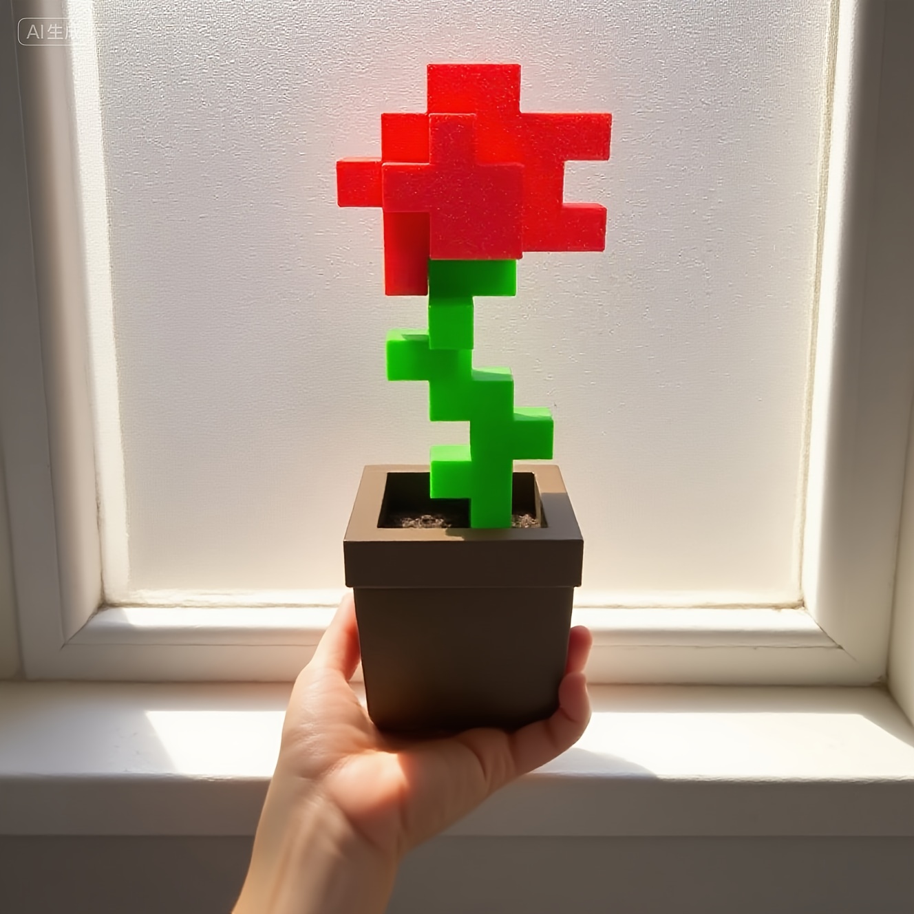 1 Piece Pixel Rose Flower Orna - Office Furniture Hon ulasan dan harga