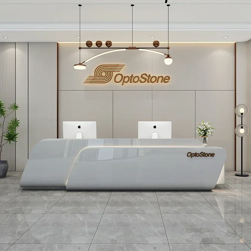 Beauty Podium Stand Reception  - Office Furniture Store ulasan dan harga