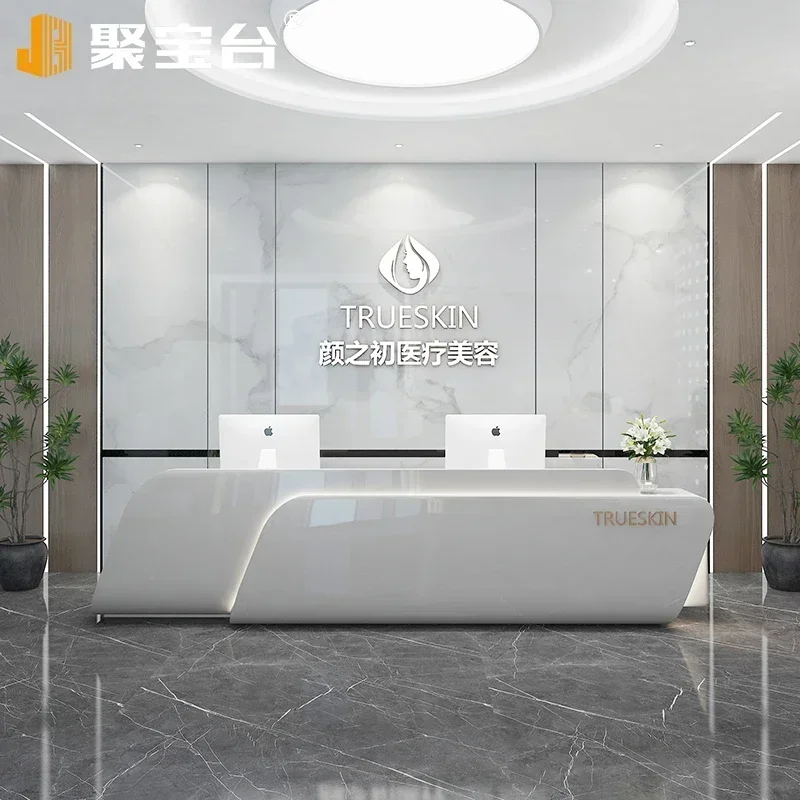 Beauty Podium Stand Reception  - Office Furniture Store ulasan dan harga