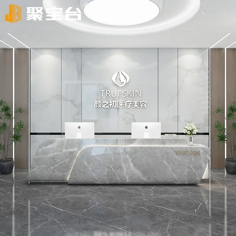 Beauty Podium Stand Reception  - Office Furniture Store ulasan dan harga