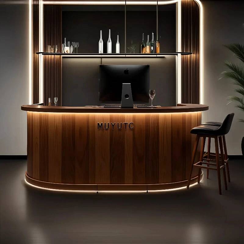 Wood Service Reception Desks C - Office Furniture Services ulasan dan harga