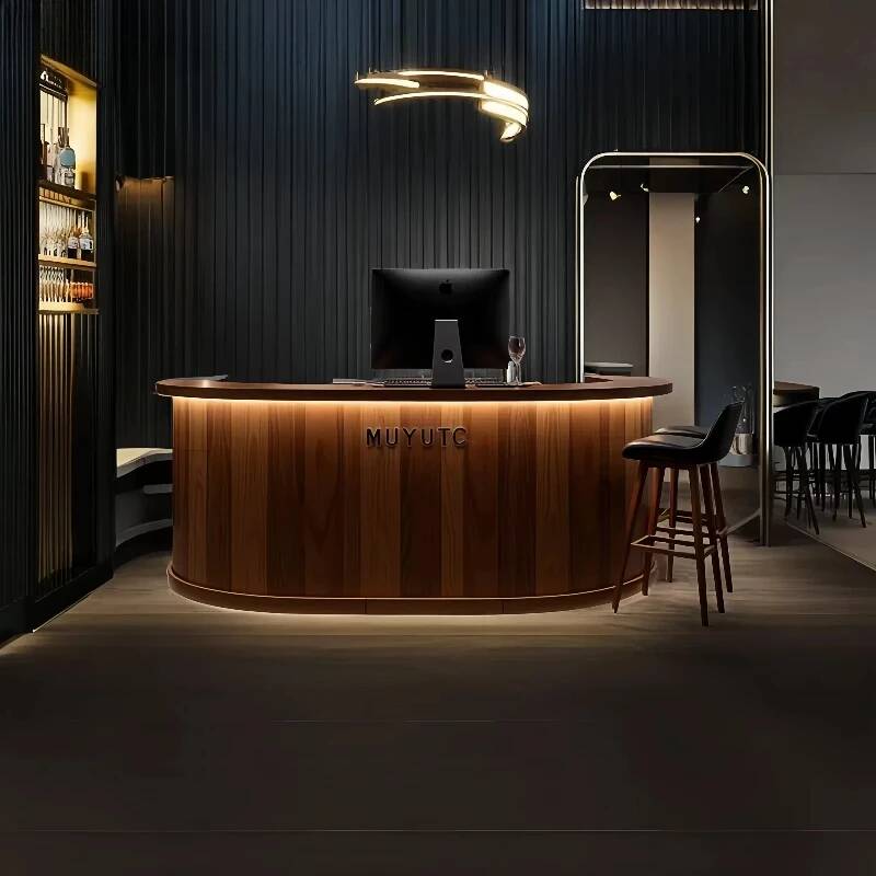 Wood Service Reception Desks C - Office Furniture Services ulasan dan harga